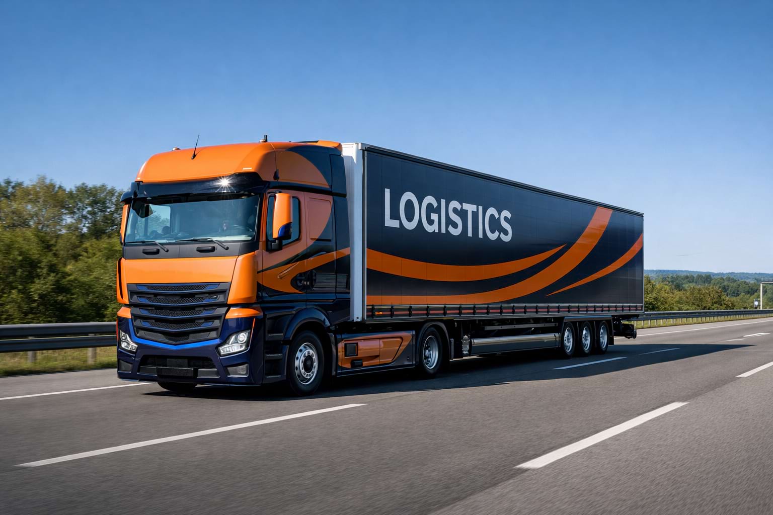 Nationale Transporte - Lastwagen auf Autobahn